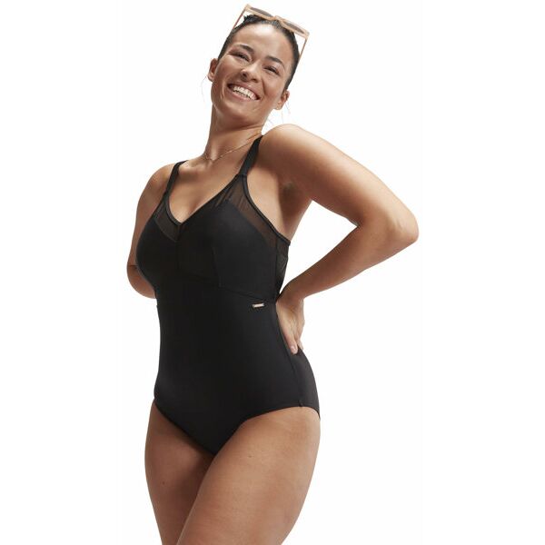 speedo shaping luniaglow - costume intero - donna black 44