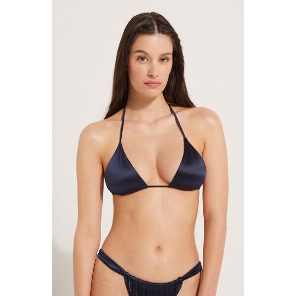 tezenis bikini triangolo coppe estraibili shiny blu mare donna blu tamaño 4