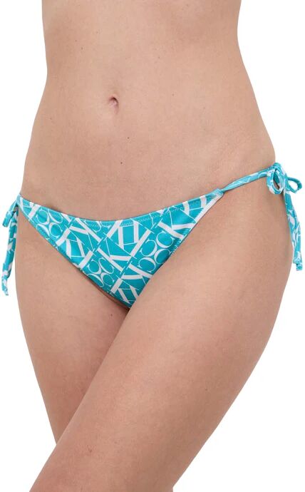 Calvin Slip Da Bikini Donna Art Kw0kw02486 ZIGZAG LOGO BLUE AOP