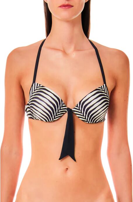 LIU JO Reggiseno Mare Donna Art Va4180 J6448 BLACK STRIPED ANIMAL