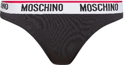 MOSCHINO Slip Donna In Microfibra Con Logo Art A4742 9003 0555 Colore Foto Misura A Scelta NERO 4