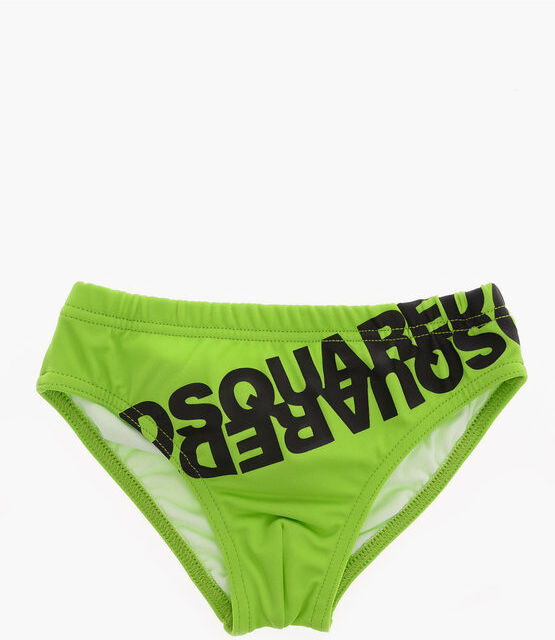 Dsquared2 Costume da Bagno Slip con Stampa Logo taglia 12 A