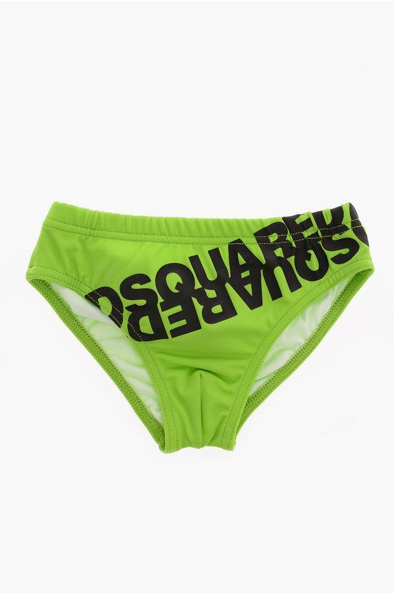 Dsquared2 Costume da Bagno Slip con Stampa Logo taglia 8 A