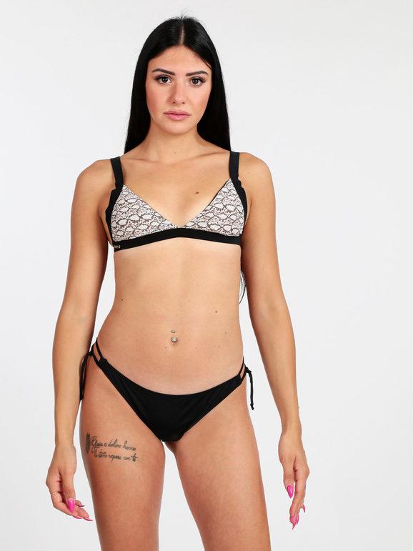 mya swimwear Bikini donna animalier a triangolo Bikini donna Beige taglia 38