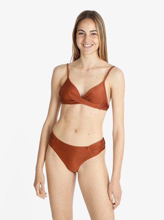 Brilliant Costume bikini donna monocolore Bikini donna Marrone taglia 46