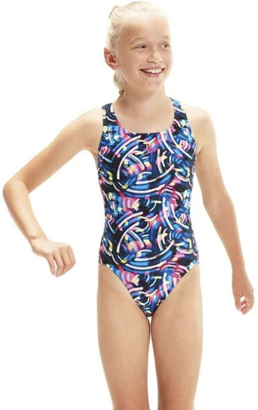 Speedo Digital Allover Leaderback - costume intero - bambina Blue/Multicolor 7/8