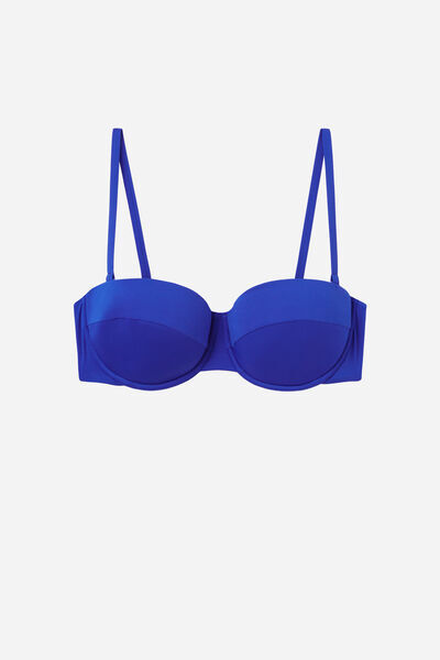 Calzedonia Fascia a Balconcino Leggermente Imbottita Costume Indonesia Donna Blu 4