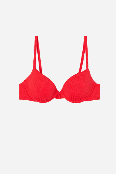 Calzedonia Push Up Leggermente Imbottito Costume Classic Piquet Donna Rosso 4