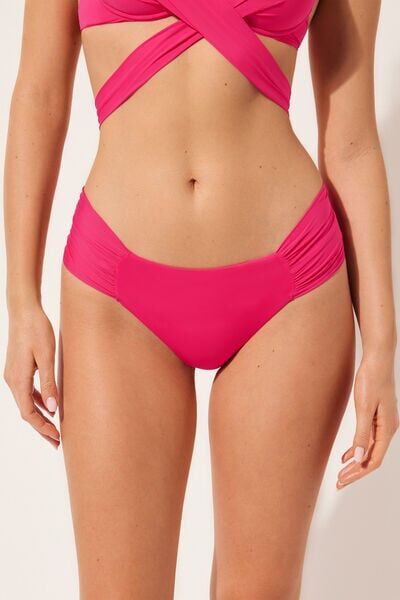 Calzedonia Slip con Drappeggio Costume Indonesia Donna Rosa M