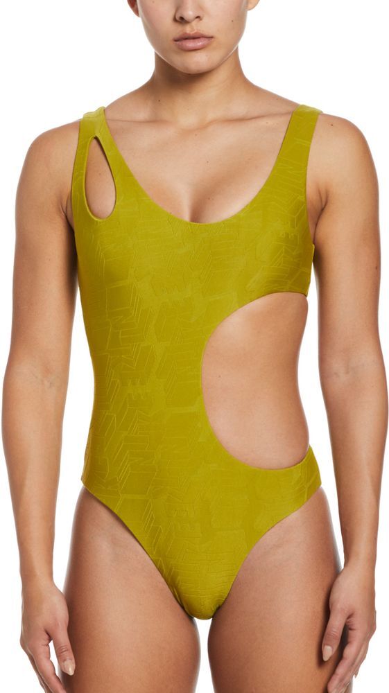 Nike Costume da bagno 1 pezzo Swim Cachi Donne NESSD288-314 L