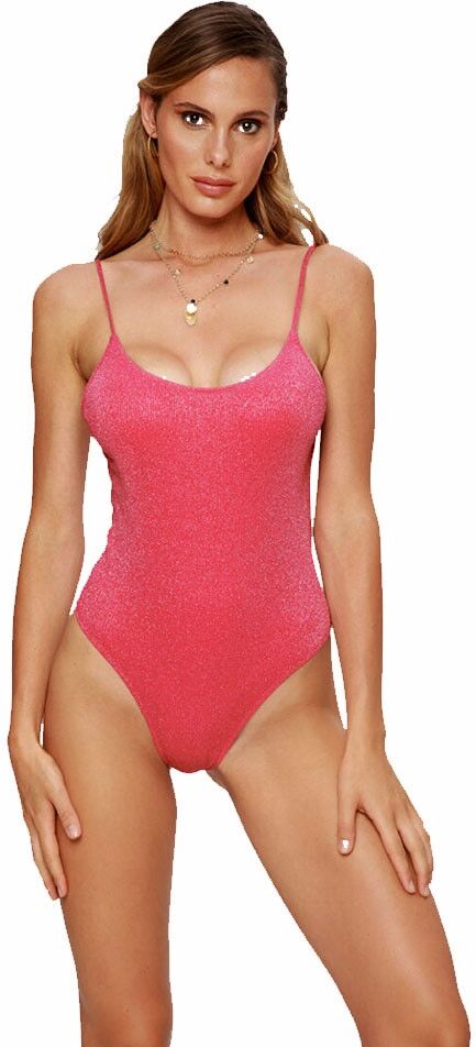 4Giveness Costume Intero Lurex Costine Fucsia Donna L