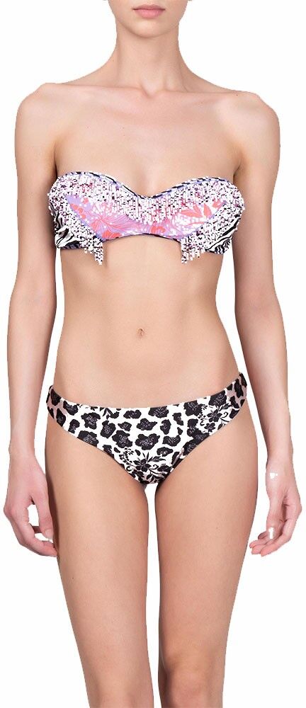 Effek Bikini Fascia Perline Marrone Rosa Donna M