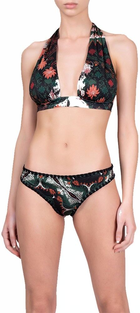 Effek Bikini Triangolo Nero Verde Donna S