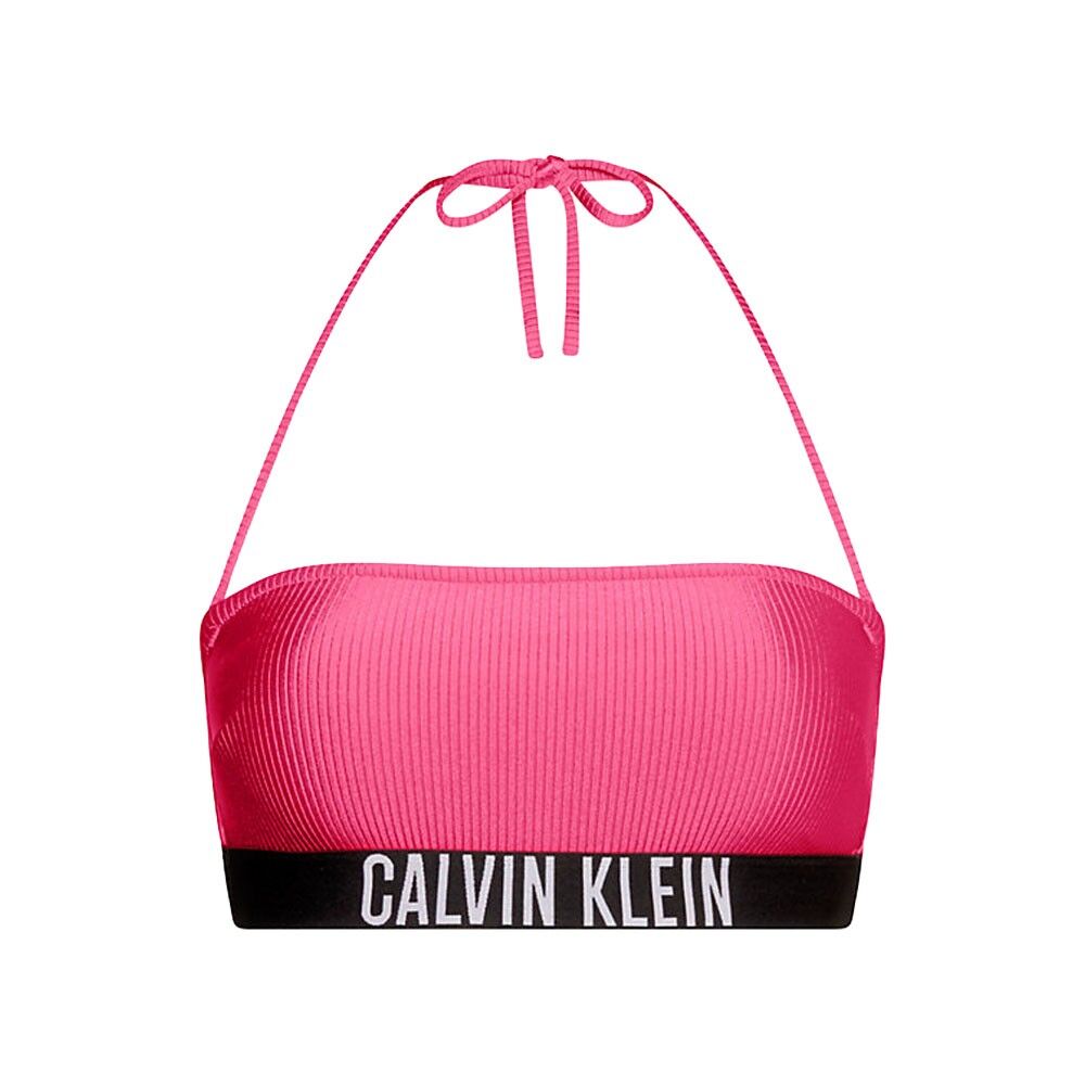 Calvin Bikini Top Fascia Elastico Parlato Rosa Donna S