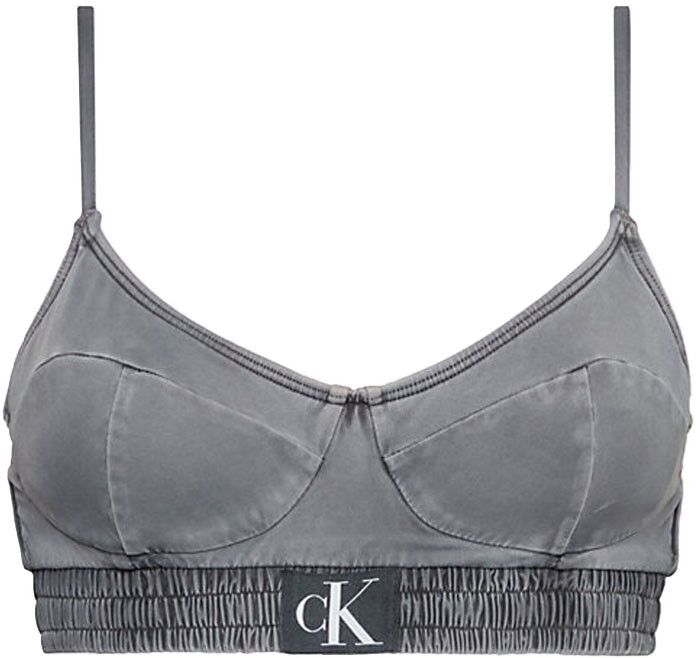 Calvin Bralette Delavato Logo Nero Donna L