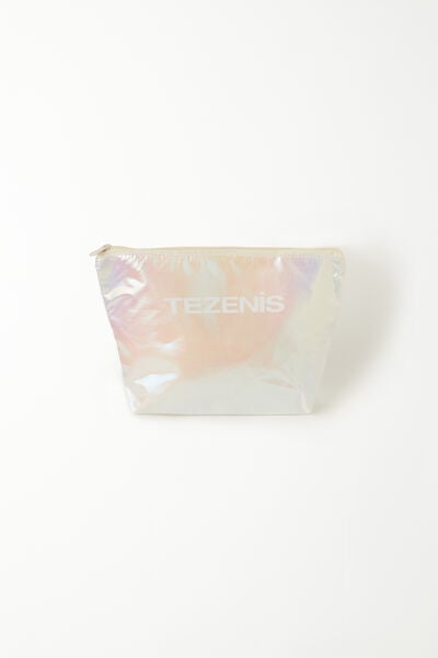 Tezenis Pochette con Zip in Plastica Riciclata Donna Bianco Tamaño TU