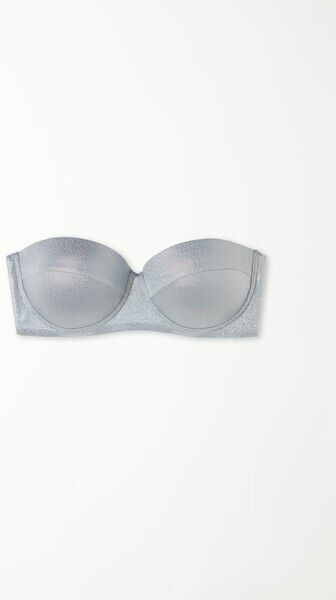 Tezenis Bikini Fascia Imbottita Sparkle Grey Donna Tamaño 4