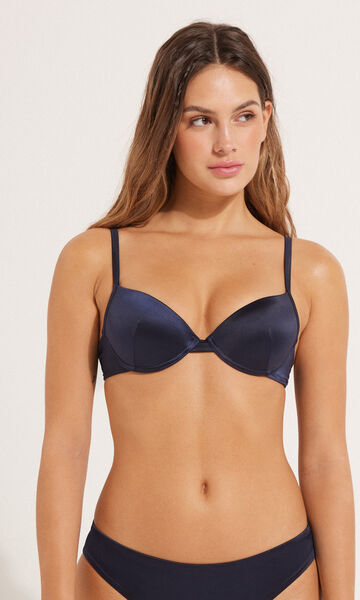 Tezenis Bikini Push-Up Imbottito Shiny Blu Mare Donna Blu Tamaño 1