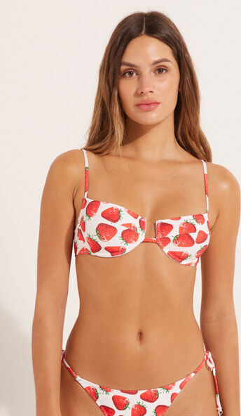 Tezenis Bikini Balconcino Scollato Pretty Strawberry Donna Stampa Tamaño 4