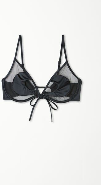 Tezenis Bikini Balconcino Scollato Charming Tulle Donna Nero Tamaño 4