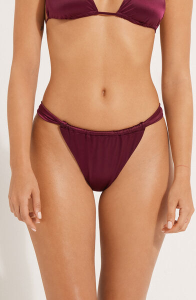 Tezenis Bikini Brasiliano Scorrevole Shiny Bordeaux Donna Rosso Tamaño XS