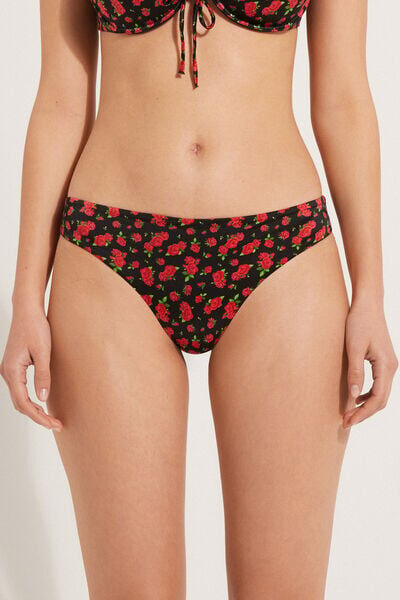 Tezenis Bikini Brasiliano Spicy Roses Donna Nero Tamaño M