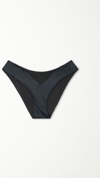 Tezenis Bikini Slip Classico Charming Tulle Donna Nero Tamaño L