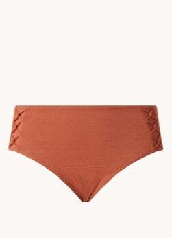 PrimaDonna Manuia high waisted hipster biknislip met lurex - Donkeroranje