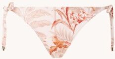 Ted Baker Kellih bikinislip met bladprint en gestrikt detail - Oudroze