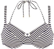 marlies | dekkers marlies   dekkers Holi Vintage push-up balconette bikinitop met streepprint - Lichtblauw