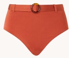 Banana Moon High waisted bikinislip met ceintuur - Oranjebruin