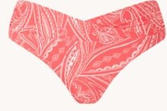 Cyell Bikinislip met paisley print - Koraalrood