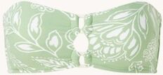 Seafolly Folklore bandeau bikinitop met afneembare bandjes en uitneembare vulling - Lindegroen