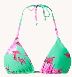 Seafolly Full Bloom triangel bikinitop met uitneembare vulling - Petrol