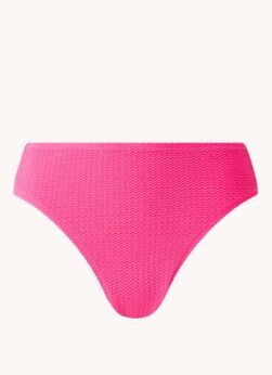 Seafolly Sea Dive high waisted brazilian bikinislip met structuur - Fuchsia