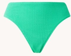 Seafolly Sea Dive high waisted brazilian bikinislip met structuur - Groen