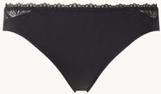 Calvin Klein Seductive Comfort slip met kant - Zwart