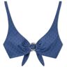 Jimmy Choo Sira bikinitop met logoprint - Blauw