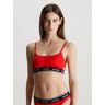 Calvin Klein Swimwear Bandeau-bikinitop BRALETTE-RP met uitsparingen aan de zijkant rood Extra Small