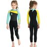 SIUKE Wetsuit voor kinderen, eendelig badpak met zonnebescherming, voor surfen, duiken, zwemmen, boottochten in de winter