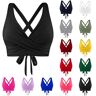 BAWUTZ Bikini BH dames badmode bikinitop borsten dames push-up bikini top, bikini top rugvrij verstelbare tie-up bikinitop, rugvrij bikinitop met vulling zonder beugel