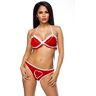 Atixo Yourdesignerz kerstbikini dames rood/wit XS-M