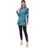 seafanny Bescheiden badpak voor dames, 3 stuks, volledige bedekking, Hijab Burkini(Palmetto Blad 44-46)2XL