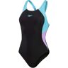 Speedo Eco Womens Colourblock Splice Muscleback Zwart 44 female