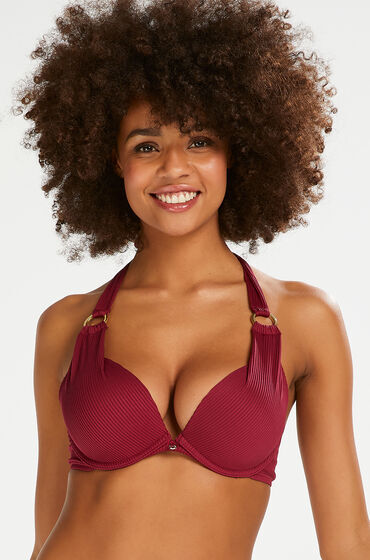 Hunkemöller Voorgevormde beugel bikinitop Golden Rings Rood  - Rood - Size: B80