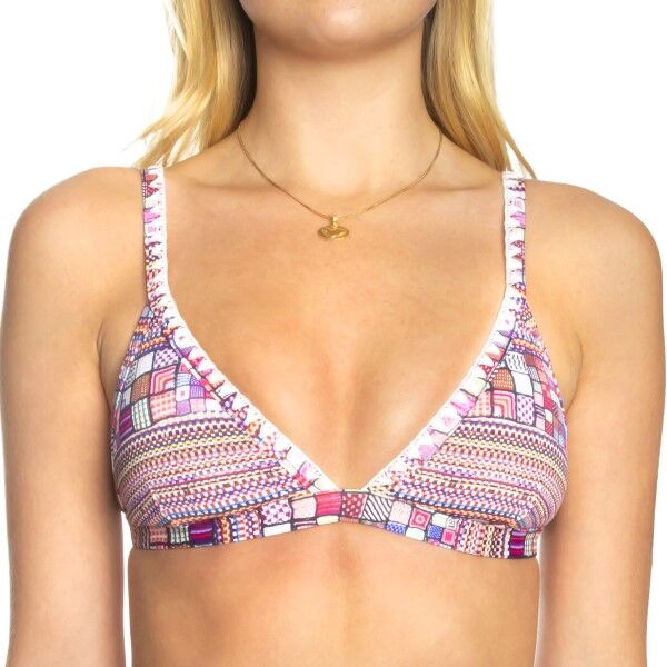 Sunseeker Criss Cross Fixed Triangle Top - Pink Pattern * Kampanje *