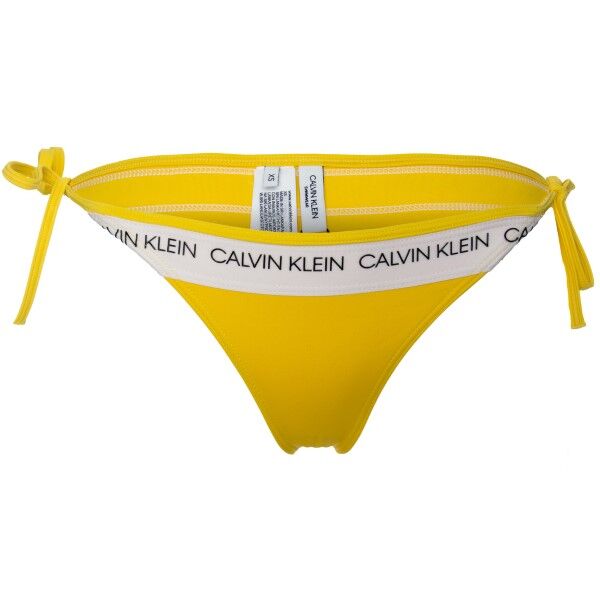 Calvin Klein CK Logo String Side Tie Bikini - Yellow * Kampanje *