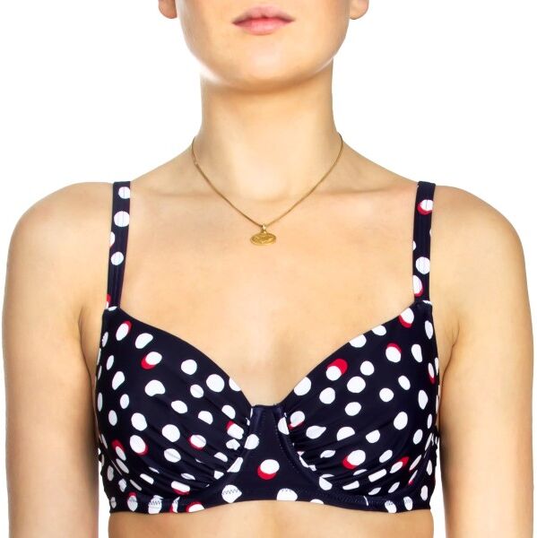 Damella Grace Spots Underwired Bikini Bra - Navy-2