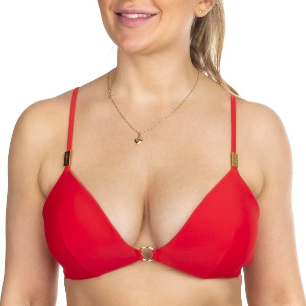Calvin Klein Core Solid Fixed Triangel Bikini - Red * Kampanje *