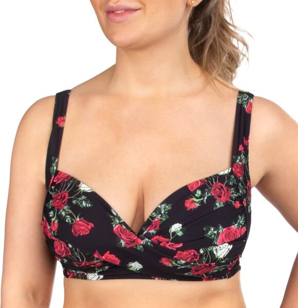 Panos Emporio Wild Roses Medea Bikini Top - Black pattern-2 * Kampanje *